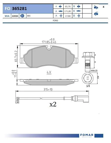 Brake Pad Set, disc brake